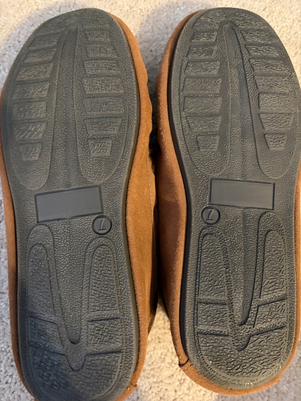 Goodfellow & Co Tan Suede Faux-Sherpa Moccasin Slippers - Picture 3 of 3